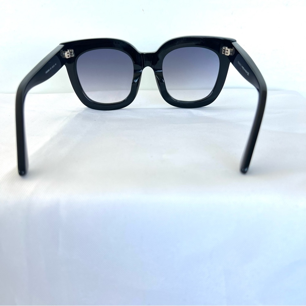 GUCCI Italy GG0208S Crystal Star Cat Eye Gray Gradient Lens Black Frame Sunglass - Picture 9 of 15